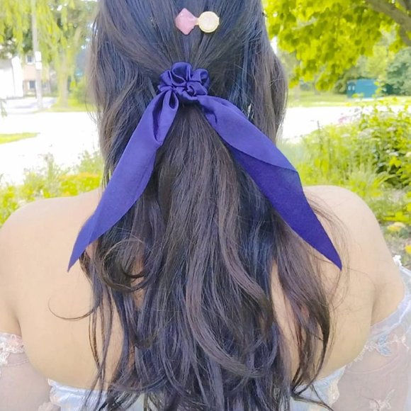 Hair Scrunchies Silk Satin Hair Scarf - Picture 4 of 7